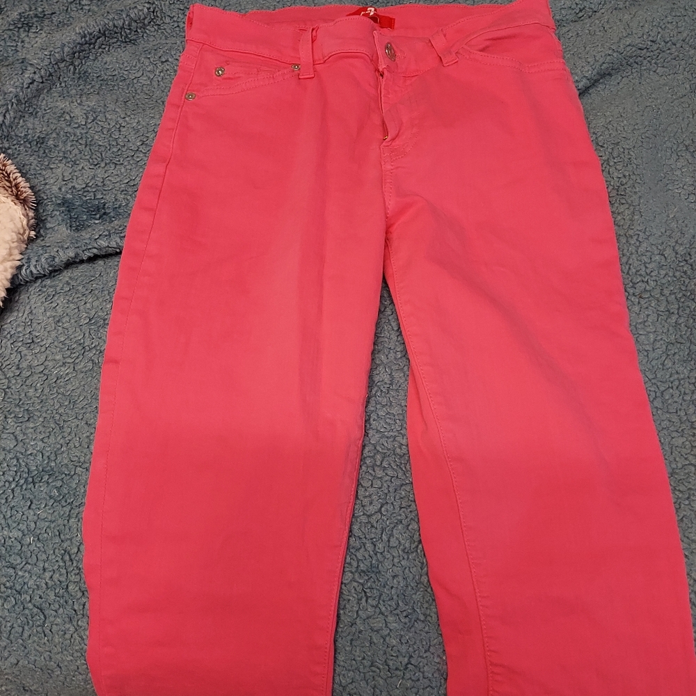 Pink 7 For All Mankind Skinny Jeans